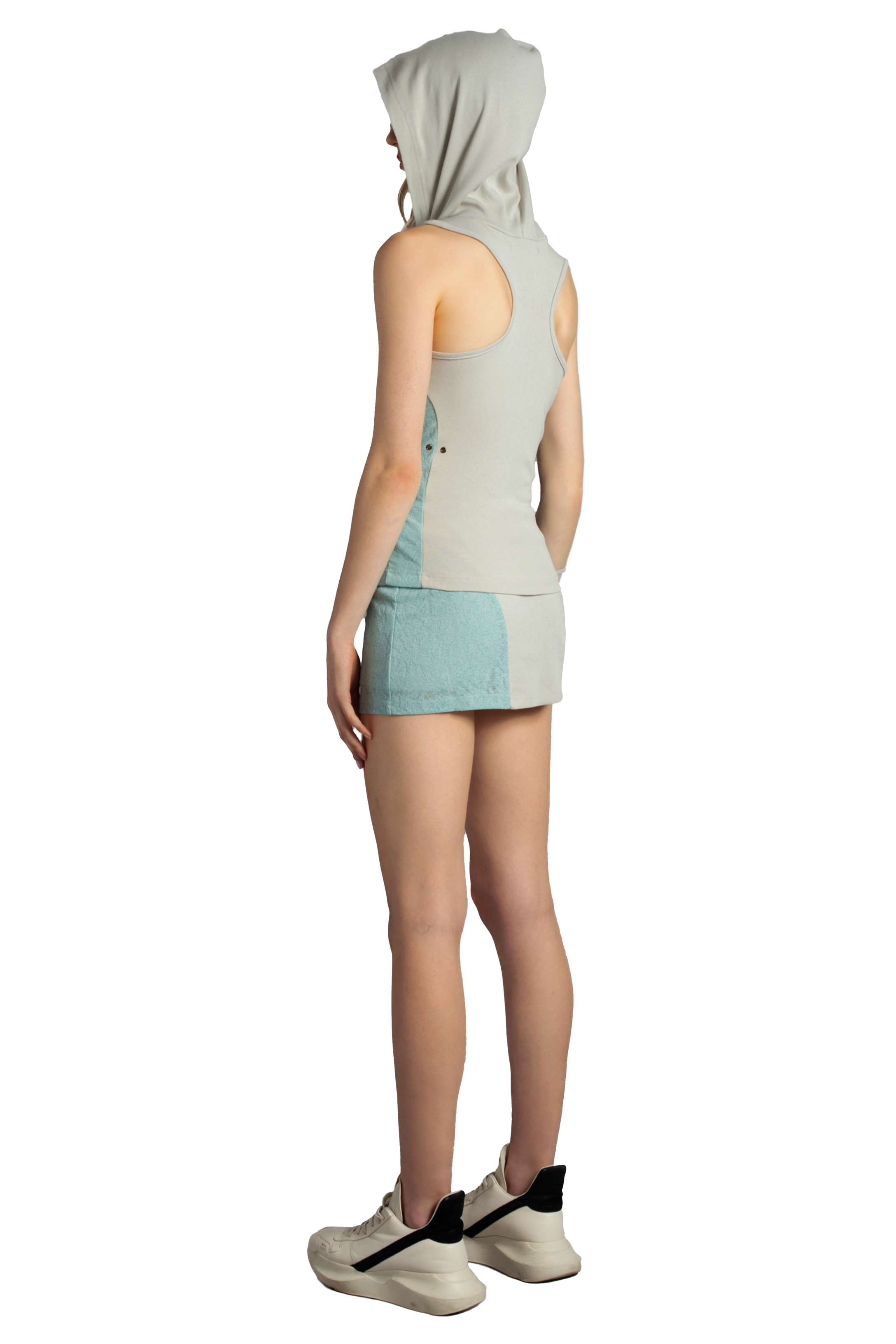 Sleeveless Lace Zip Top